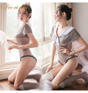 FEE ET MOI Sexy Seethrough Sailor Body Stockings (Grey)